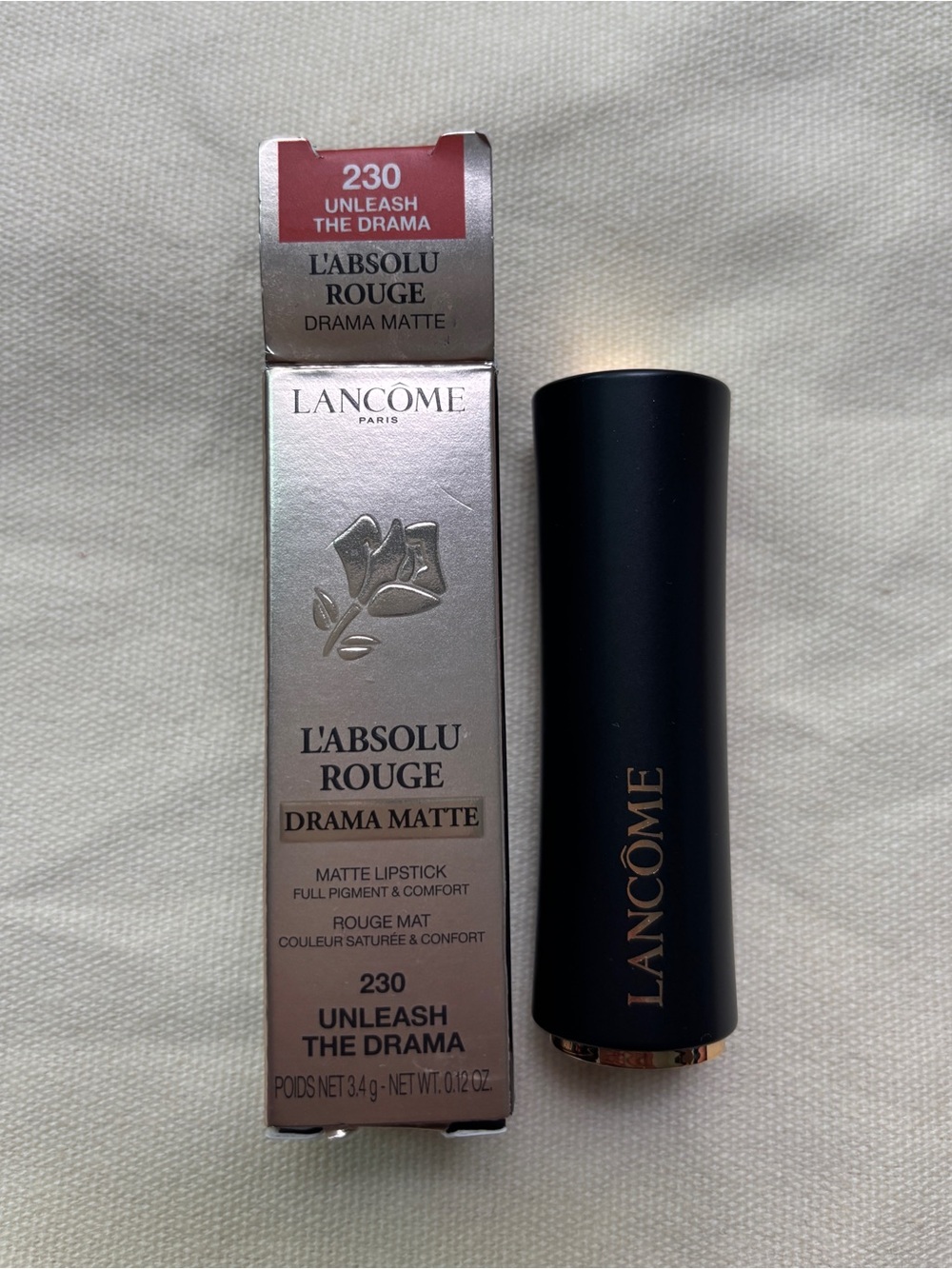 Lancome L'Absolu Rouge Drama Matte Lipstick 230 Unleash The Drama - Deep Rose
